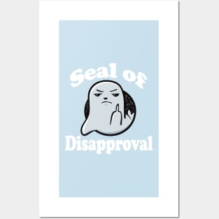 Grey Seal Of Disapproval - Seal Pun funny Posters and Art